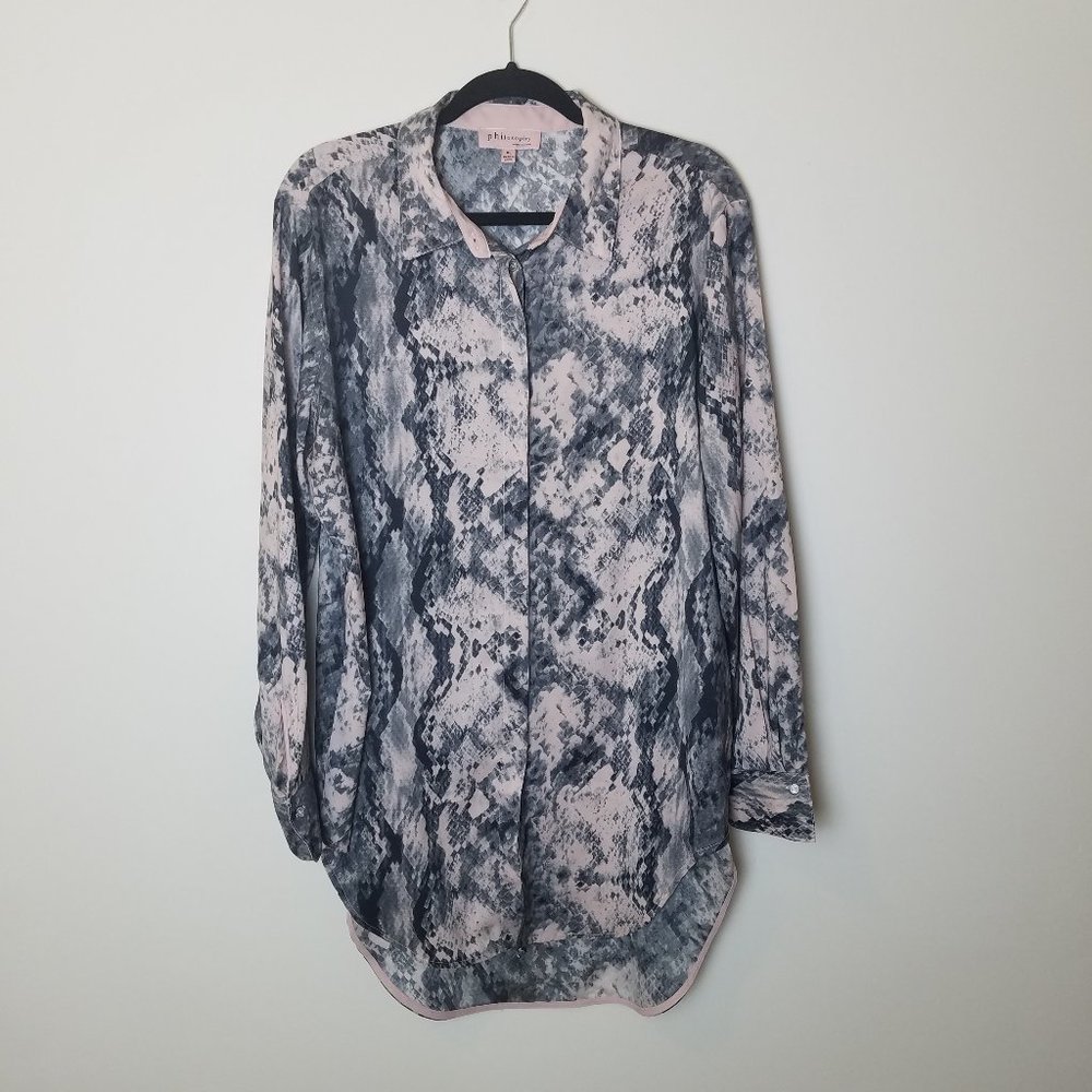 Philosophy Long-Sleeved Shirt Dress Size XL